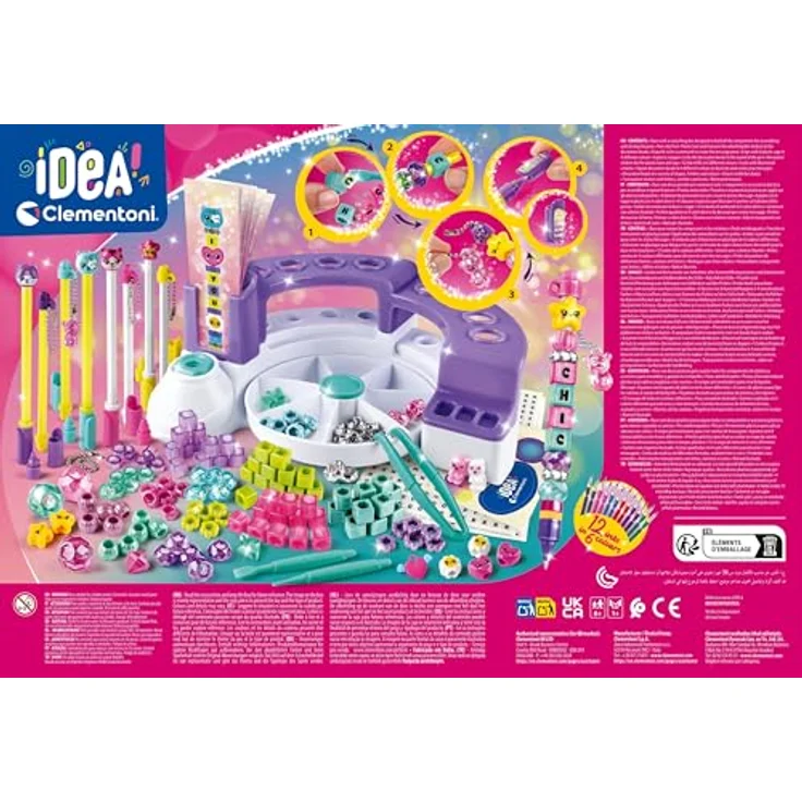 Clementoni® Kreativset Idea, Mein Nachrichten-Stift Atelier, mit personalisierbaren Stiften, Arbeitsstation und praktischem Ständer – Bild 2
