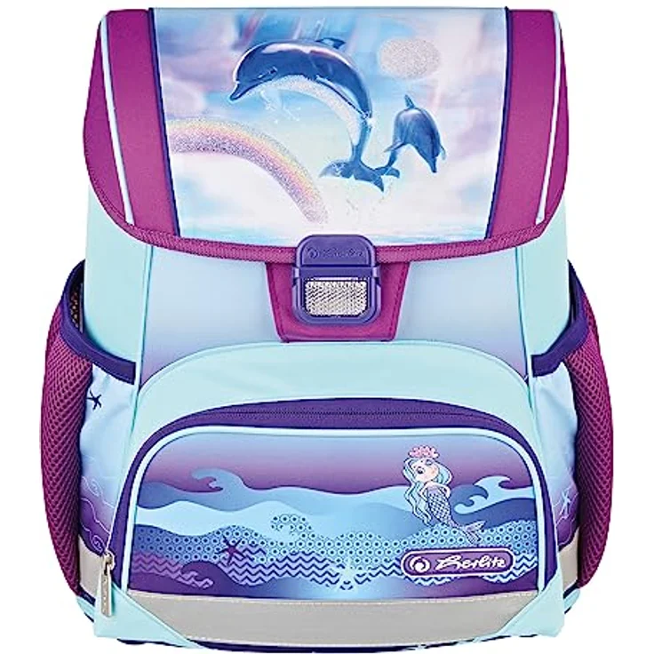 Herlitz Loop Plus Ocean in Heaven Schulranzen, lila/hellblau, inkl. 16 tlg. Schüleretui, Faulenzer-Mäppchen, Sportbeutel – Bild 15