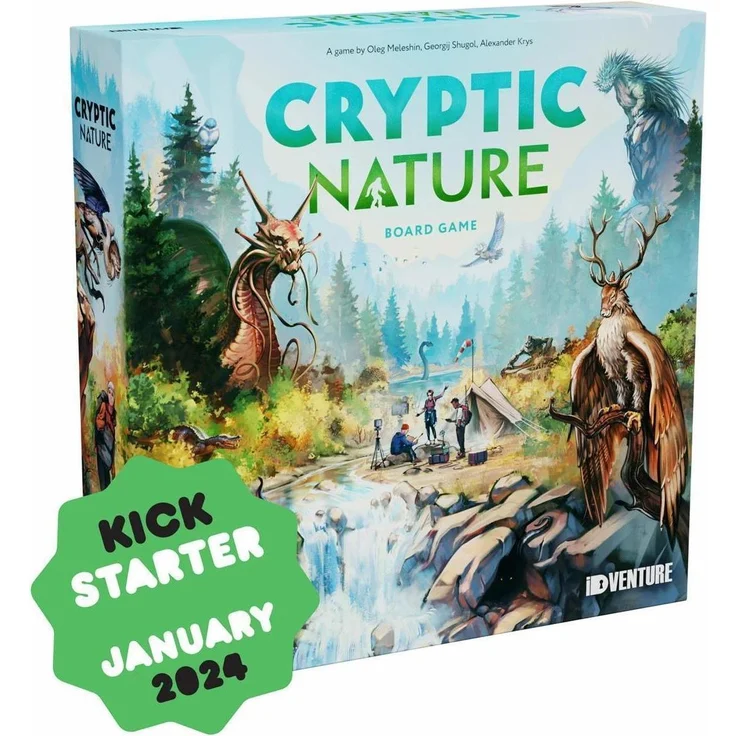 iDventure Cryptic Nature, Strategisches Brettspiel für 2-4 Spieler zur Kryptozoologie