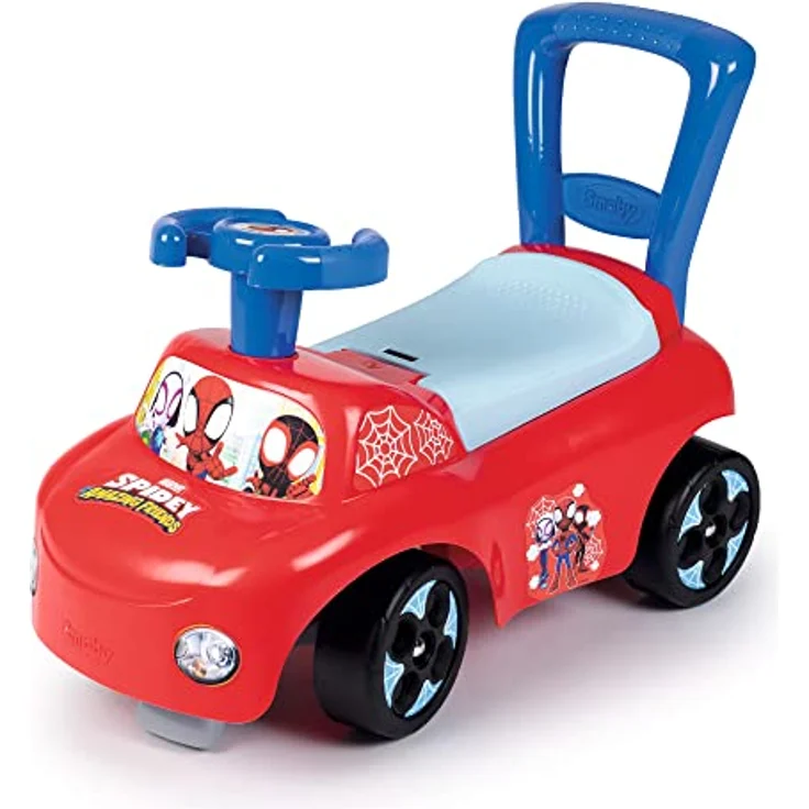 Smoby Spidey Auto Rutscherfahrzeug, Lauflernhilfe, Staufach, ab 10 Monate - rot/bunt – Bild 1