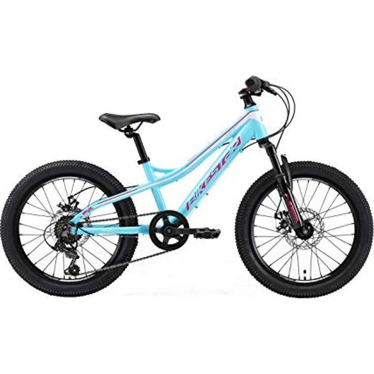 BIKESTAR Alu Mountainbike Jugendfahrrad 20 Zoll ab 6-9 Jahre Hardtail | 7 Gang Shimano Schaltung, Scheibenbremse, Federgabel | Kinder Fahrrad Weiß Türkis | Risikofrei Testen – Bild 3