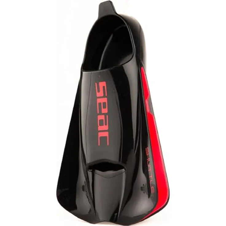 Seac Unisex-Shuttle Schwimmflossen aus 100 % Silikon, kurz, für Kraft- oder Cardio-Training, Schwarz/Rot, Größe 42/43 – Bild 5