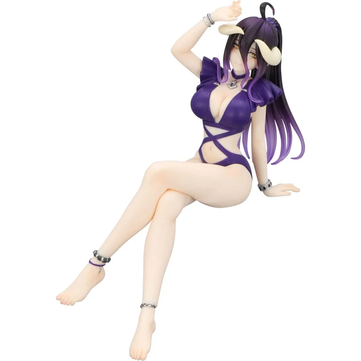 FuRyu Overlord Noodle Stopper Albedo, PVC Statue im Badeanzug, dunkelviolett, 16 cm – Bild 1