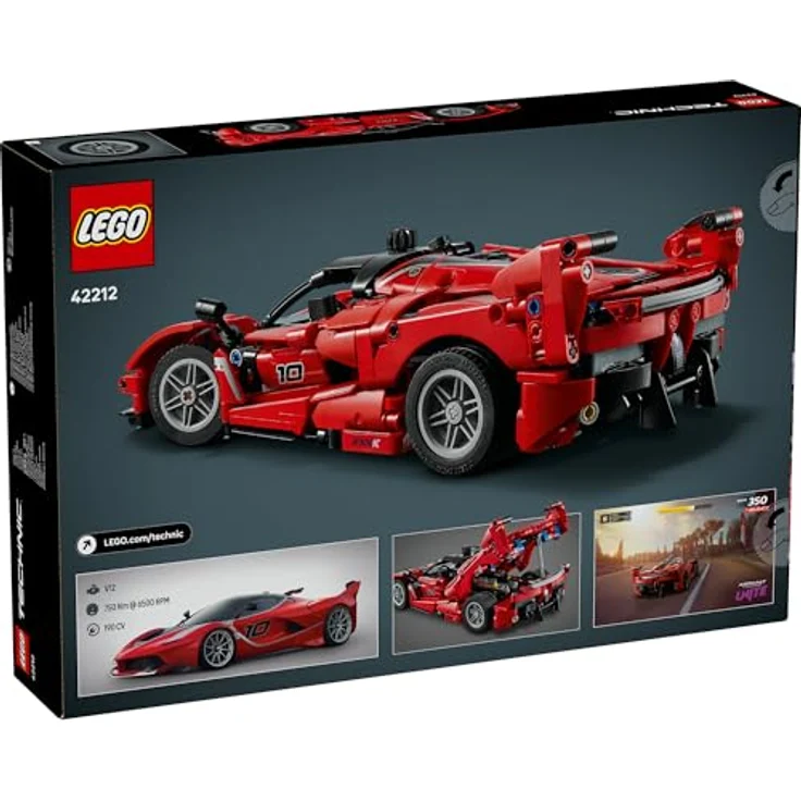 LEGO Technic 42212 Ferrari FXX K, 897-teiliges Modell mit KERS-Technologie, Maßstab 29 x 12 x 8 cm für ab 10 Jahre – Bild 4