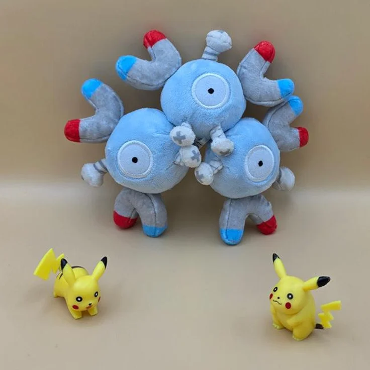 Tinisu Pokemon Magneton Kuscheltier, 17 cm Plüschfigur aus hochwertigem Stoff, detailgetreu verarbeitet