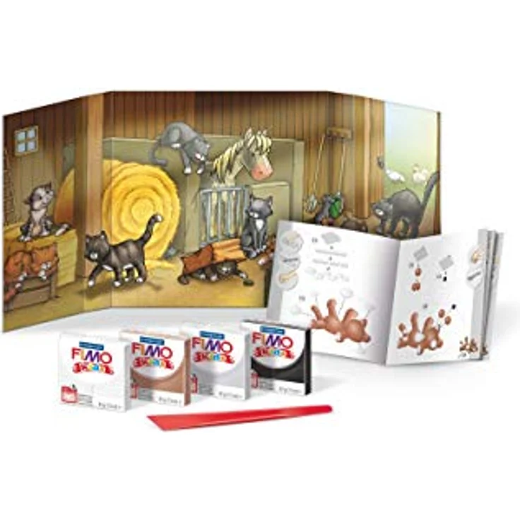 STAEDTLER FIMO kids 8034 Modelliermasse - Cat - 4 Blöcke je 42 g - Kreatives Bastelset für Kinder in verschiedenen Farben – Bild 2