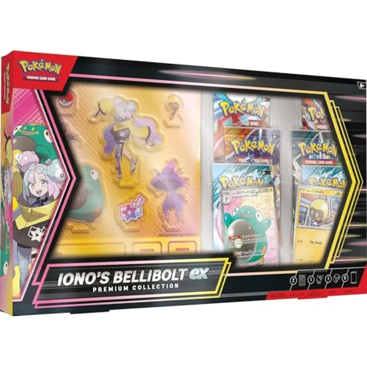 The Pokemon Company Pokémon TCG Premium Collection Iono´s Bellibolt, mit Wampitz-ex und Boosterpacks, April 2025 ENG