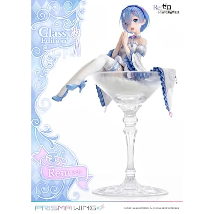 Prime 1 Studio Re:Zero - Starting Life in Another World Prisma Wing PVC Statue 1/7 Rem Glass Edition, 23 cm hoch, detailgetreue Sammelfigur mit Sockel und Geschenkbox – Bild 6