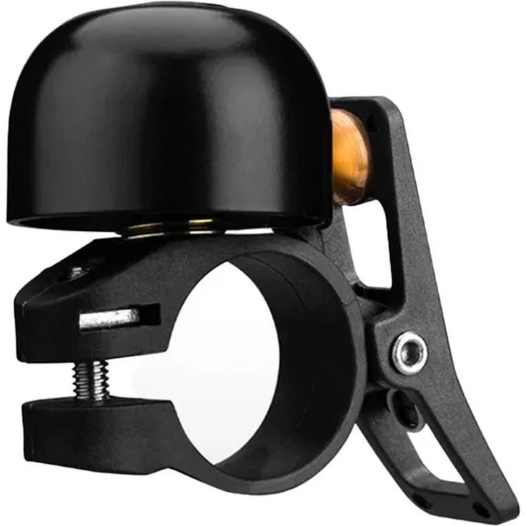 ROCKBROS 2018-1ABK Fahrradklingel, 120 dB Lautstärke, kompakt, wetterfest, rostfrei, schwarz