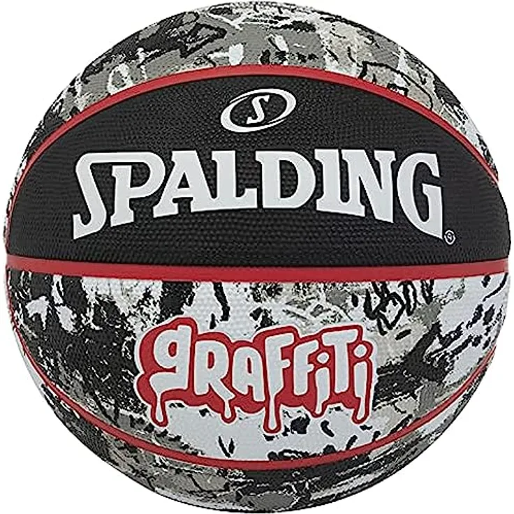Spalding Graffiti Ball 84378Z, Unisex basketballs, Black, 7 EU, Gum