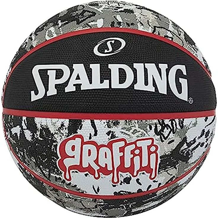 Spalding Graffiti Ball 84378Z, Unisex basketballs, Black, 7 EU, Gum – Bild 1