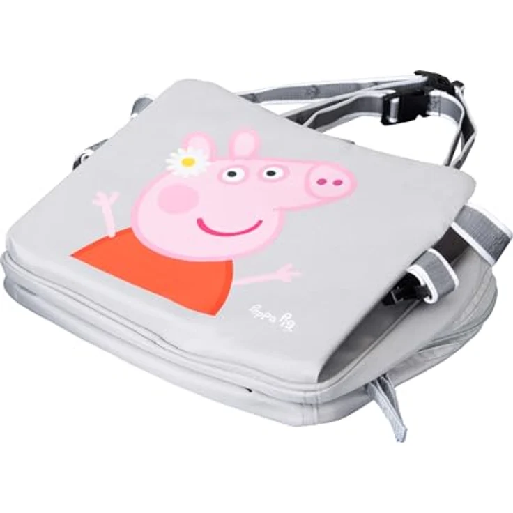 roba Boostersitz Peppa Pig - Aufblasbarer Sitz mit erhöhten Seitenlehnen - Mobile Sitzerhöhung für Kinder & Kleinkinder - Grau/Rosa – Bild 2