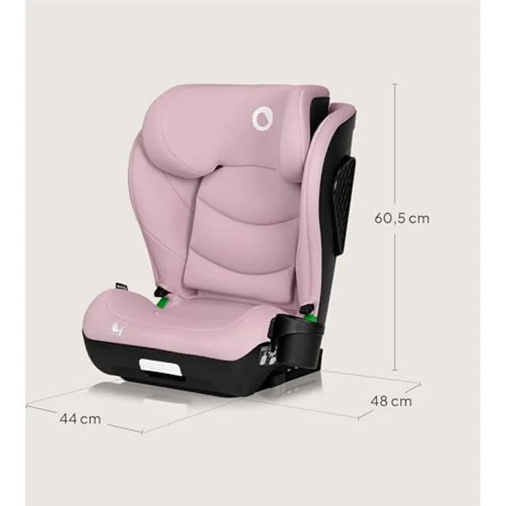 lionelo Autokindersitz NEAL I-SIZE, für Kinder von 100-150 cm, mit Isofix- und Gurtsystem, Getränkehalter, waschbarer Bezug, grau – Bild 9