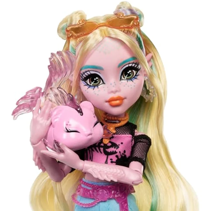 Mattel® Anziehpuppe Monster High, Lagoona Blue mit Haustier Neptuna, Y2K-inspirierter Look - Preisvergleich – Bild 4