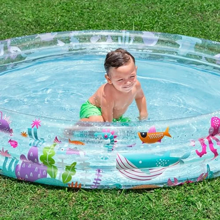 Bestway Planschbecken Deep Dive Ø 183 x 33 cm, Wasserspielzeug mit leuchtend bunten Unterwasser-Motiven, für Kinder ab 2 Jahren, von Bestway – Bild 3