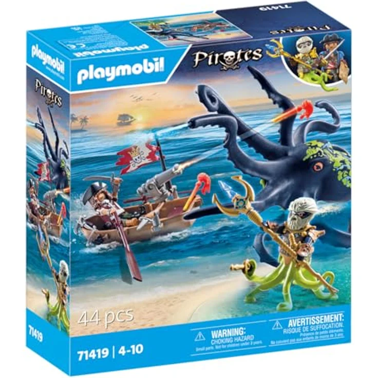 PLAYMOBIL Pirates 71419 Kampf gegen den Riesenoktopus ab 4 Jahren, Spielfiguren-Set in hochwertiger Qualität – Bild 2