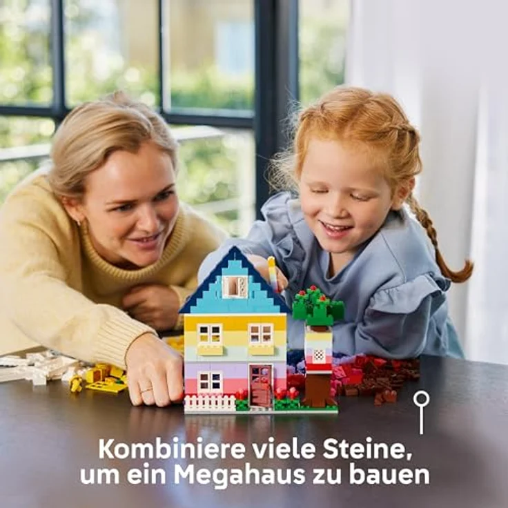 LEGO Classic Kreative Häuser, Bausteine-Set für Kinder, Konstruktionsspielzeug mit 850 Steinen, Haus-Bauen-Spielzeug mit Zubehör, Geschenk für Jungen und Mädchen ab 4 Jahren 11035 – Bild 5