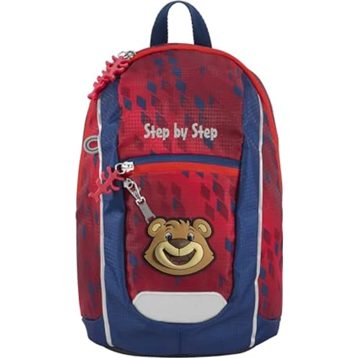 Step by Step Rucksack-Set KIGA Mini FC Bayern „Berni“, ergonomischer Rucksack mit höhenverstellbaren Brustgurt, für Kindergarten & Kita, rot - blau, 6l – Bild 1