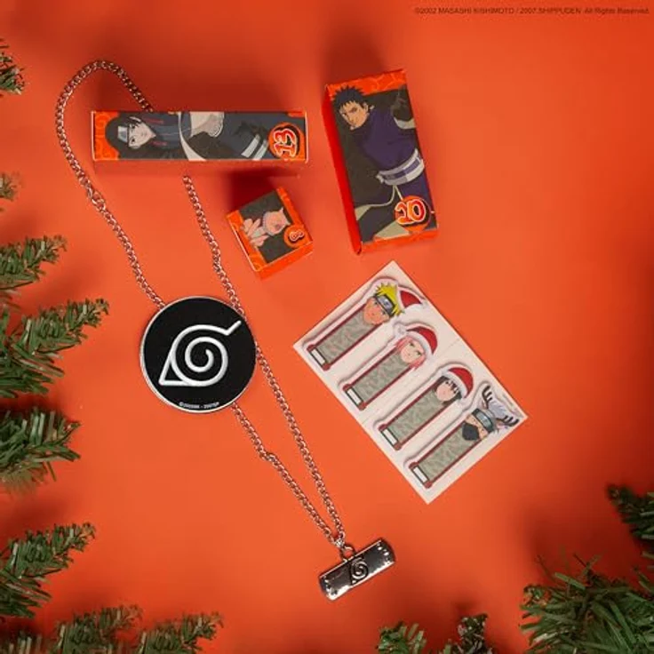 Cinereplicas Naruto Adventskalender Deluxe 2025, mit 24 exklusiven Geschenkartikeln, offiziell lizenziertes Merchandise für Fans und Sammler – Bild 6