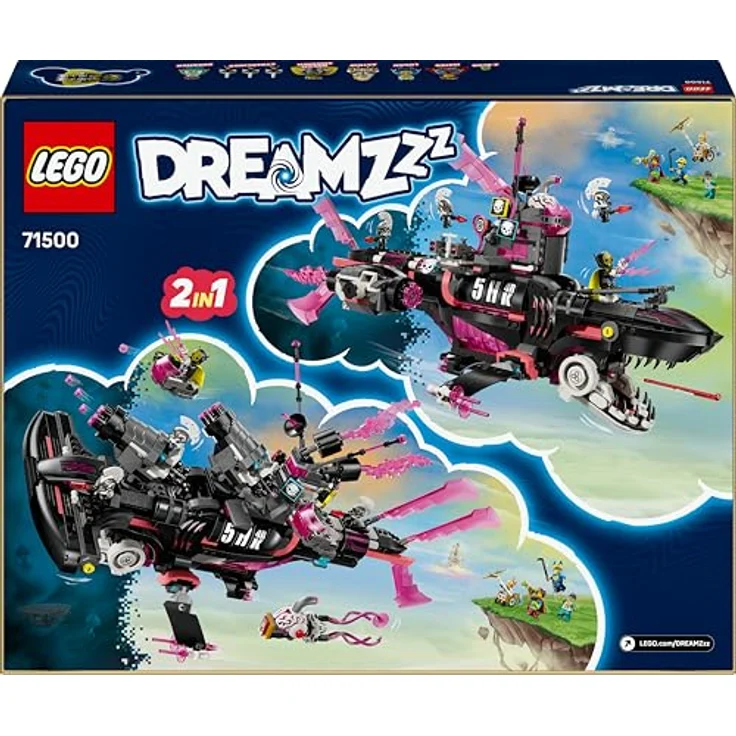 LEGO DREAMZzz 71500 Albtraumhai-U-Boot, 2-in-1 Bausatz mit 5 Minifiguren, Mehrfarbig, 1413 Teile – Bild 9