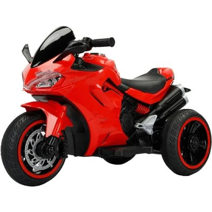 BoGi Elektro-Kindermotorrad 12V, 3-Rad mit Sound & Licht, Farbe Blau, für Kinder von 2-5 Jahren