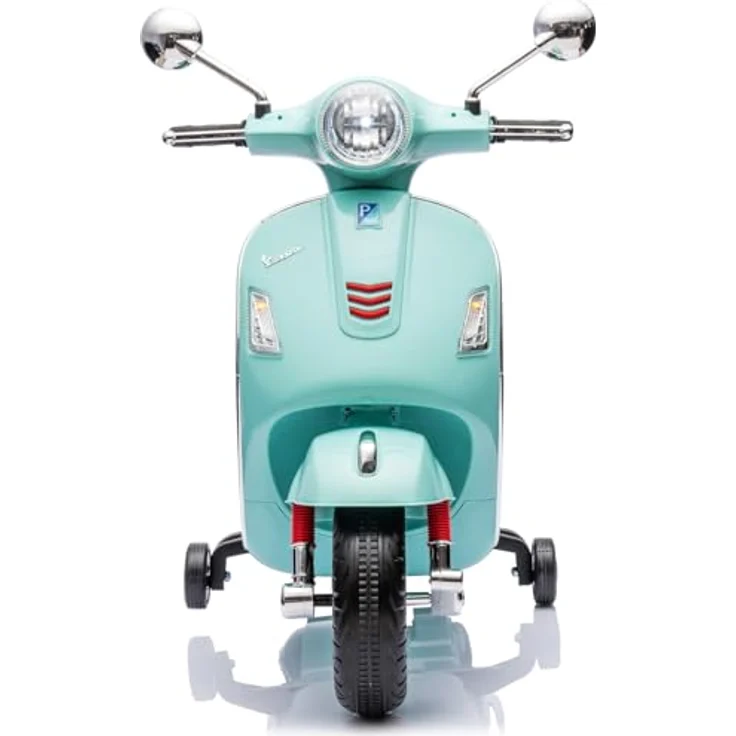 Sun Baby Vespa Maxi, Elektrischer Kinderroller mit 12V Akku, Licht, Sound und stabiler Konstruktion, türkis – Bild 4
