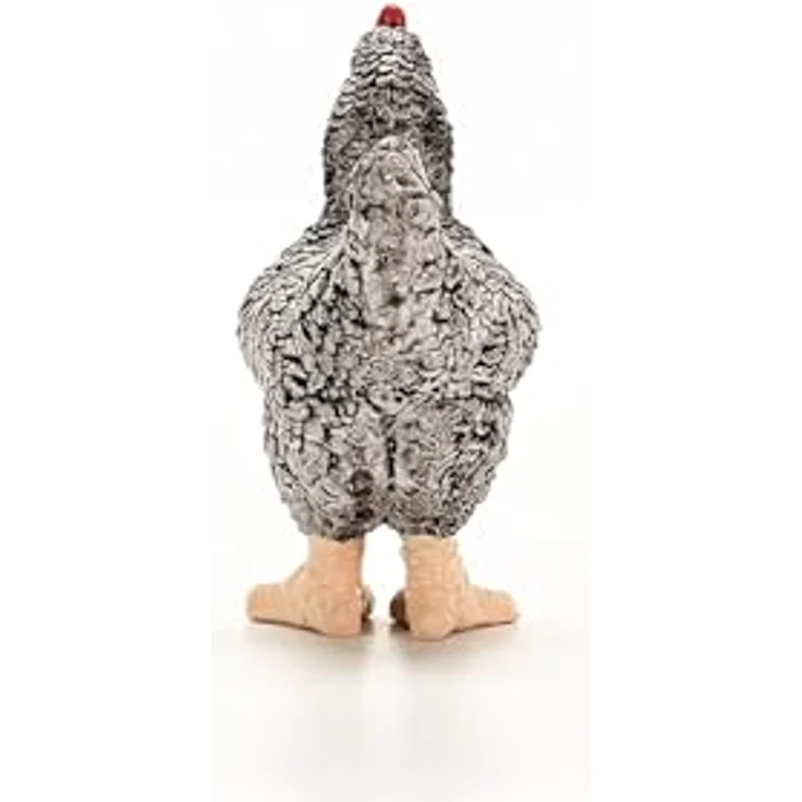 Schleich Plymouth Rock Huhn, detailgetreue Figur aus der Farm World, schwarz-weiß gestreift, 3,5 x 2,1 x 4,1 cm – Bild 5