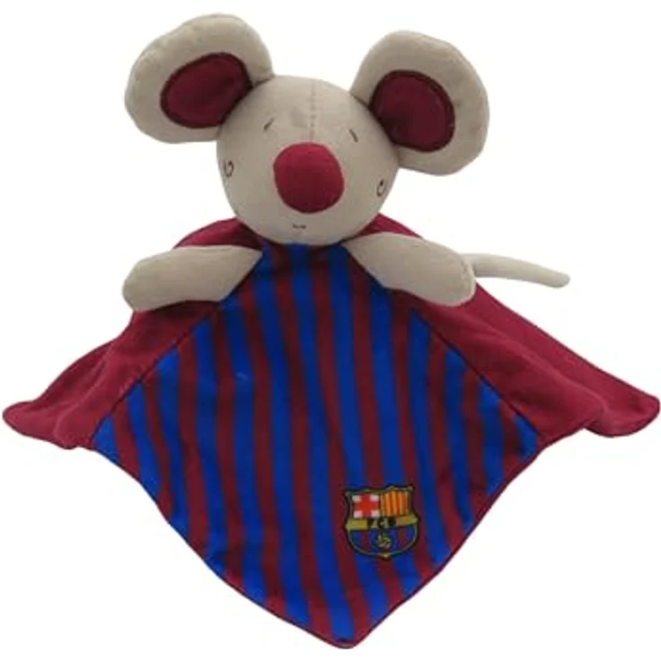 FC Barcelona Doudou Schmusetuch, weiches Kuscheltuch für Kinder, rot, One Size, 22 × 22 cm – Bild 2