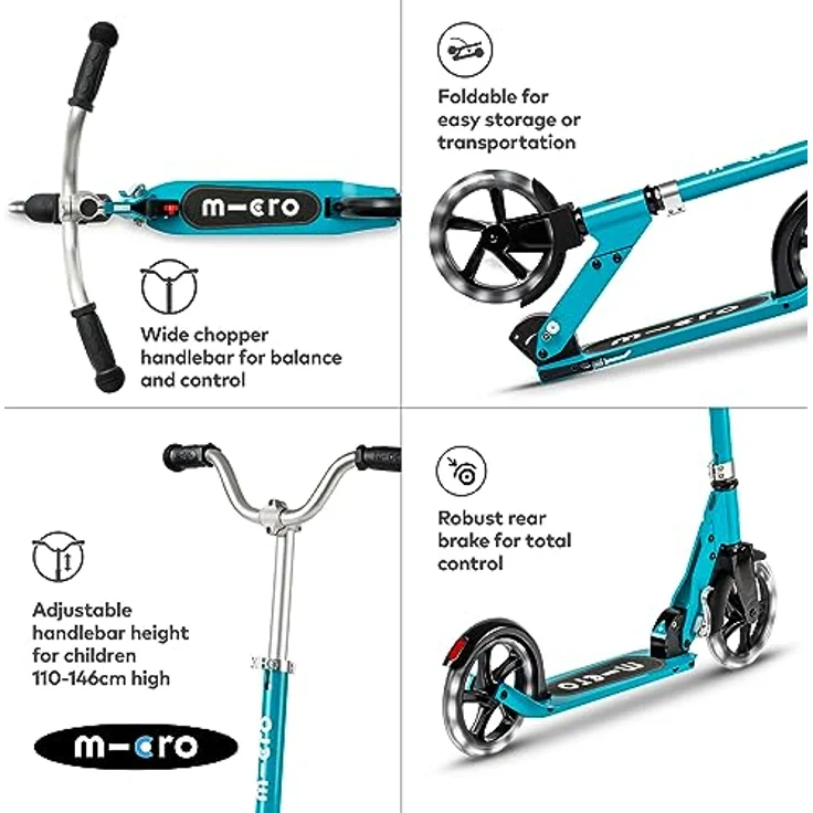 MICRO micro Cruiser LED, Kinderroller ab 5 Jahren mit LED Rollen, höhenverstellbarem V-Lenker, direkt vom Hersteller – Bild 4