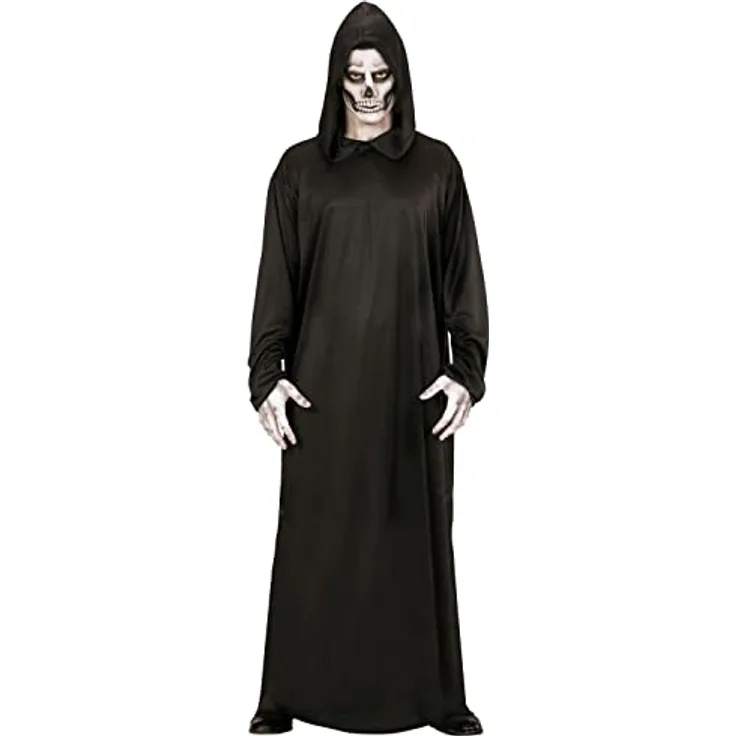 W WIDMANN MILANO Party Fashion - Kostüm Sensenmann, schwarzes Gewand, Grim Reaper, Totengräber, Faschingskostüme, Halloween, XXL
