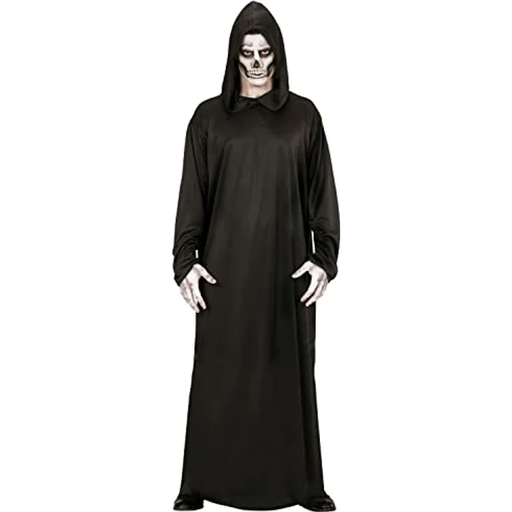 W WIDMANN MILANO Party Fashion - Kostüm Sensenmann, schwarzes Gewand, Grim Reaper, Totengräber, Faschingskostüme, Halloween, XXL – Bild 1
