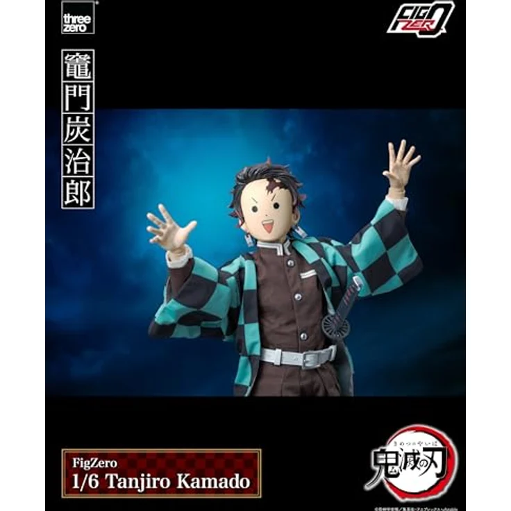 ThreeZero Demon Slayer: Kimetsu no Yaiba FigZero Actionfigur 1/6 Tanjiro Kamado, detailreiche Nachbildung aus PVC, ABS und Metall, 27 cmhöhe, inklusive Zubehör – Bild 10