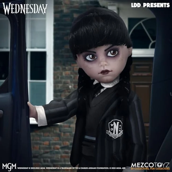 Mezco Wednesday Uniform Figur 25,5 cm, Living Dead Dolls mit Nevermore Academy Uniform – Bild 4
