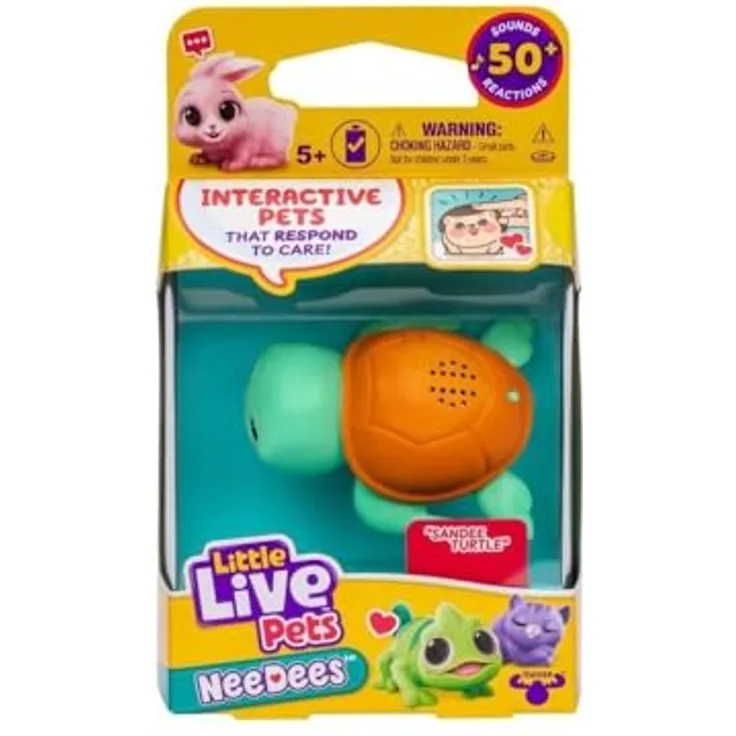 Little Live Pets Lil' Needees Elchspielzeug, interaktive Taschentiere mit Geräuschen und Reaktionen