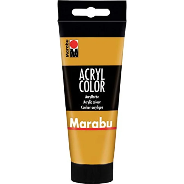 Marabu Acryl Color Ocker 100 ml, cremige Acrylfarbe auf Wasserbasis, schnell trocknend, lichtecht und wasserfest für Leinwand, Papier und Holz – Bild 1