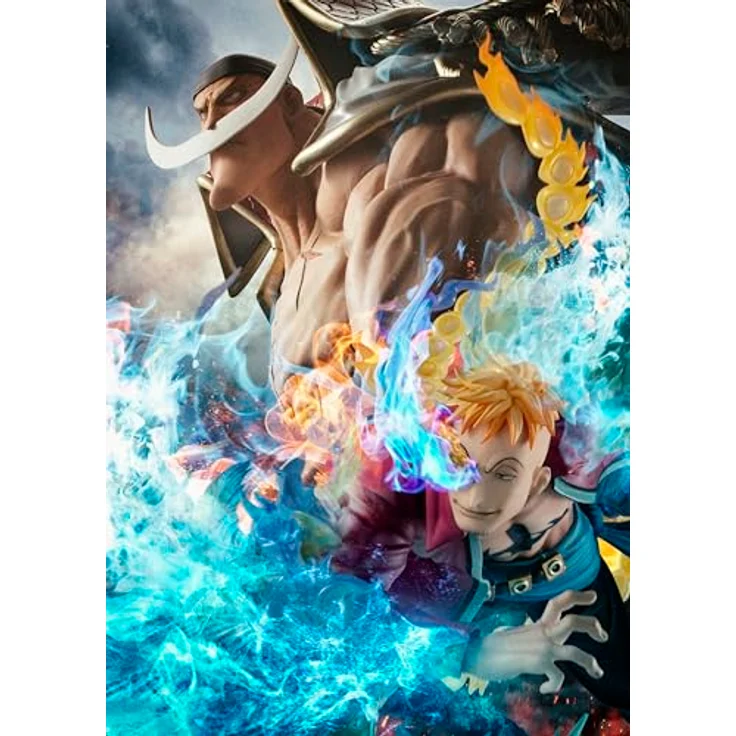 Megahouse One Piece P.O.P MAS Maximum PVC Statue Marco the Phoenix, 32 cm, detailreiche Figur für Sammler, präsentiert in Fensterbox – Bild 9
