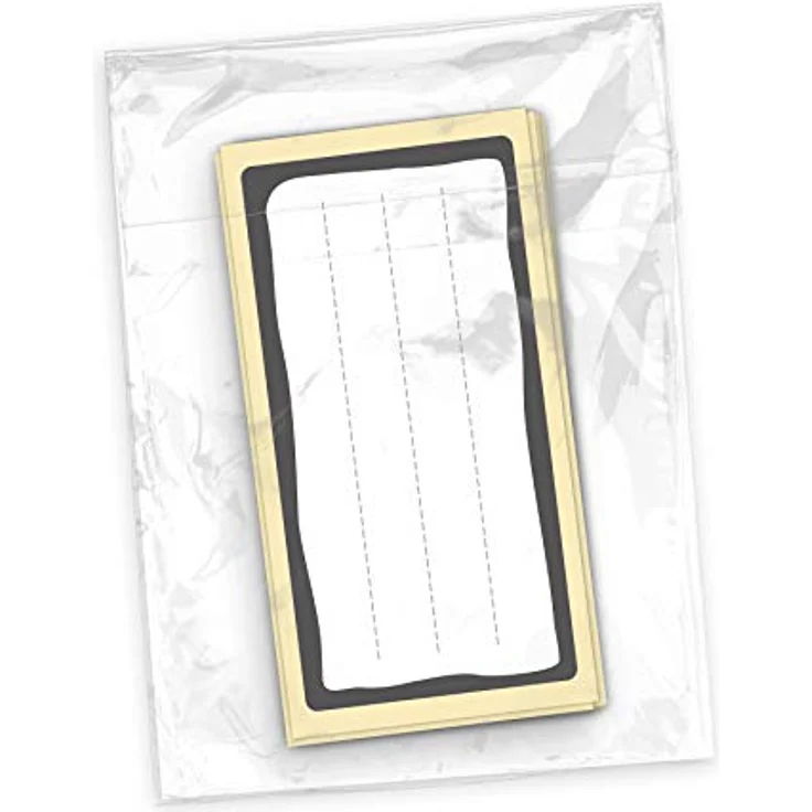 itenga 10x Buchetiketten, selbstklebende Schulheft Etiketten in Grau-Weiß, beschreibbar, 9x4,5 cm – Bild 5