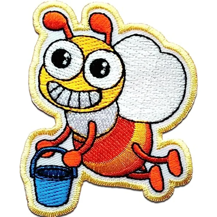 Catch the Patch Biene Tier Aufbügler, 6 x 7,5 cm, kreative Applikation für Kleidung, Schulranzen, Jeans & Rucksäcke