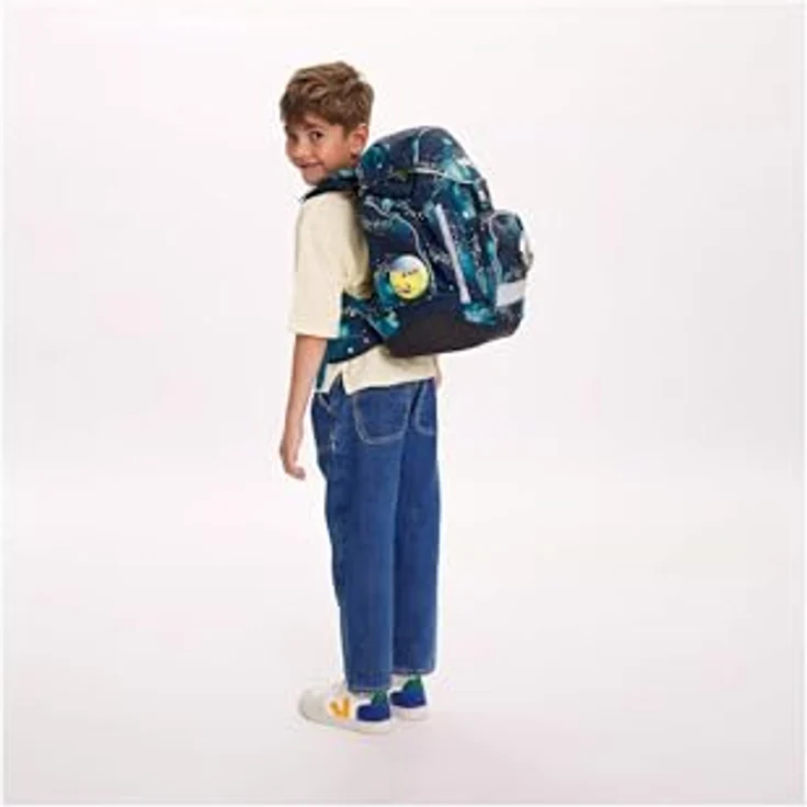 ergobag pack Schulranzen Set (6-tlg.), ergonomisch, anpassbar, mit bunten Kletties – Bild 7