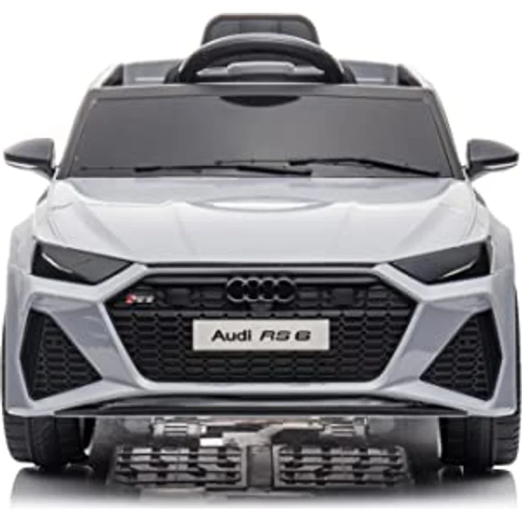 FINOOS Kinder Elektroauto AUDI RS6, 2x 12V Motoren, Fernbedienung, USB, SD, Aux, Mp3, Grau – Bild 6