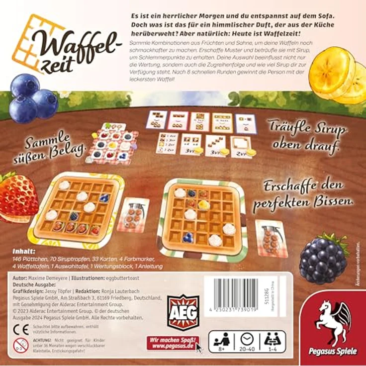 Pegasus Spiele 51128G Waffelzeit, Brettspiel für die ganze Familie in hoher Qualität – Bild 3
