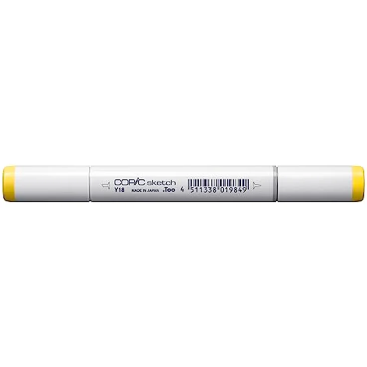 Copic Sketch Marker Typ Y - 18, Lightning Yellow, professioneller Pinselmarker mit Super-Brush- und Medium-Broad-Spitze – Bild 1