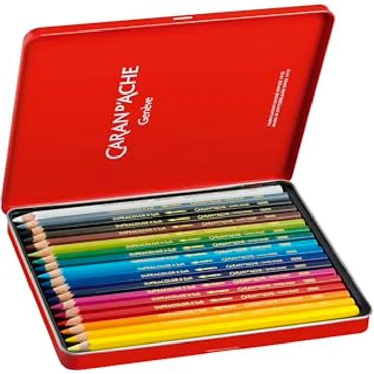 Caran D'Ache Supracolor Soft Pencils - Assorted Colours (Tin of 18) – Bild 2