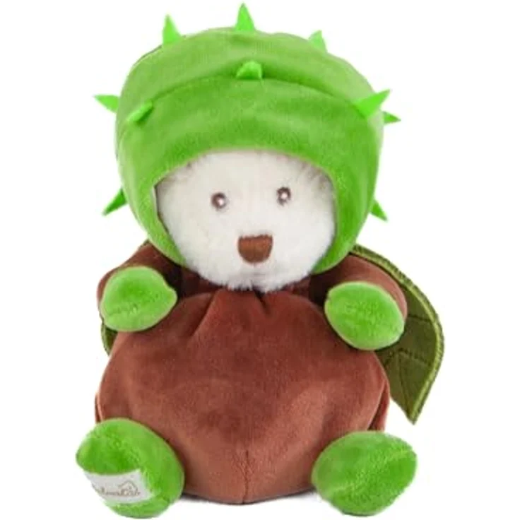 Bukowski Ziggy Kastanie braun/grün 15 cm Plüschteddybär mit Kastanienkostüm und kuschelweichem Plüsch – Bild 1