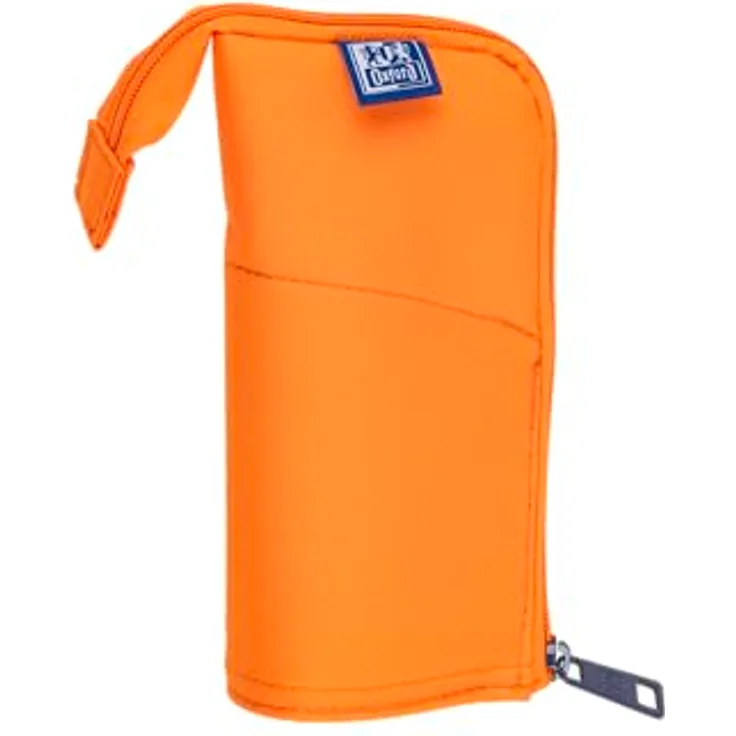 Oxford Federmäppchen Stand-Up Stiftehalter mit Reißverschluss, Stifte-Tasche, orange