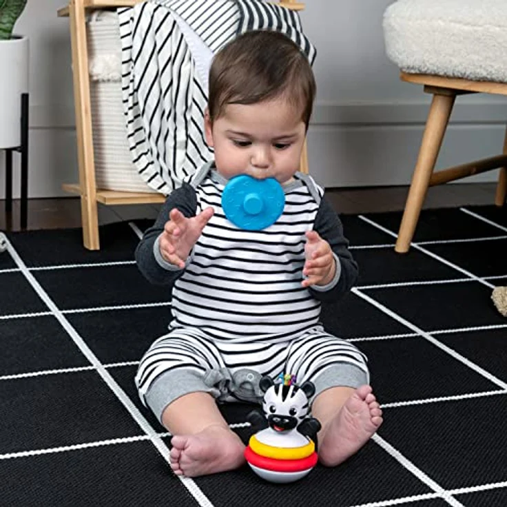 Baby Einstein Stack & Wobble Zen BPA-freies Beißring Spielzeug für das Lernen von Ursache und Wirkung, Kleinkinder ab 3 Monaten, bunt – Bild 5