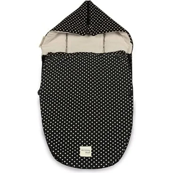 Walking Mum Sack Gruppe 0 Emily Übergangszeit, gepolstert, zum Schlafen, universell einsetzbar und kompatibel mit den meisten Kinderwagen, Farbe Schwarz, Maße 40 x 80 cm.