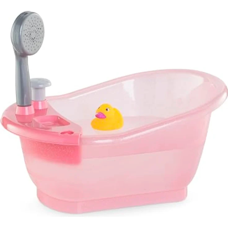 Corolle Mon Grand Poupon Badewanne, mit Pumpfunktion und Badeente, geeignet für 30-36 cm Puppen, 32,5 cm, für Kinder ab 3 Jahren – Bild 1