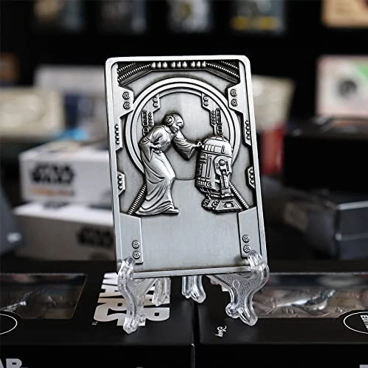FaNaTtik Star Wars Iconic Scene Collection Metallbarren My Only Hope, Limited Edition FNTK-K-018, 75 x 50 mm, 9.995 Stück weltweit, mit Displaystand – Bild 4