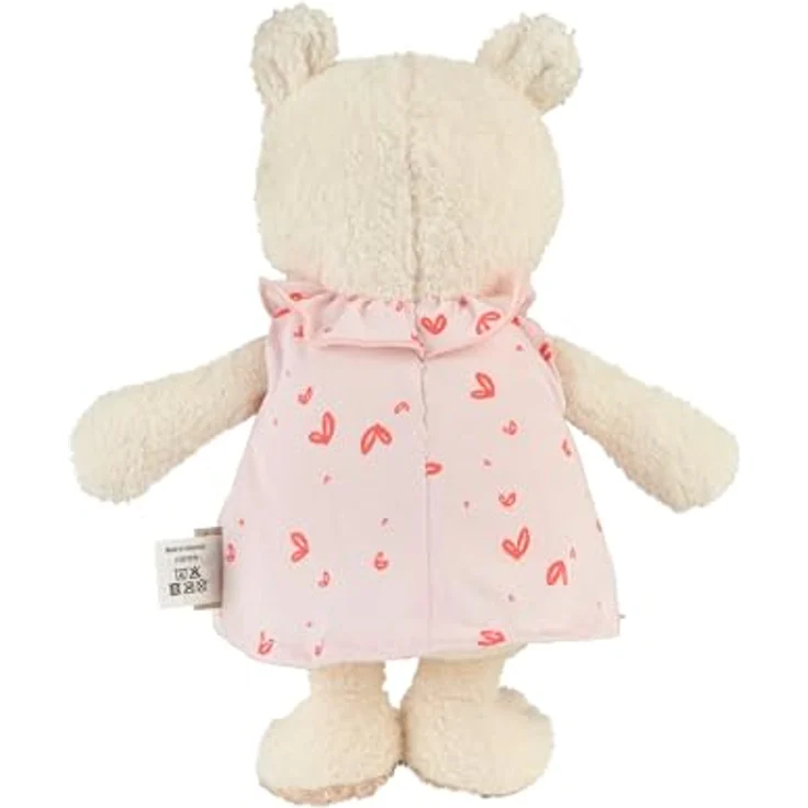Sterntaler Kuscheltier M BÄR Betty, cremeweißer, weich wattierter Bär mit süßen Details und 3D Blume am Ohr – Bild 2